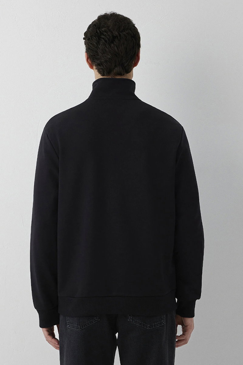 Mavi Erkek Yarı Fermuarlı Sweatshirt M0S20027 Siyah - 4