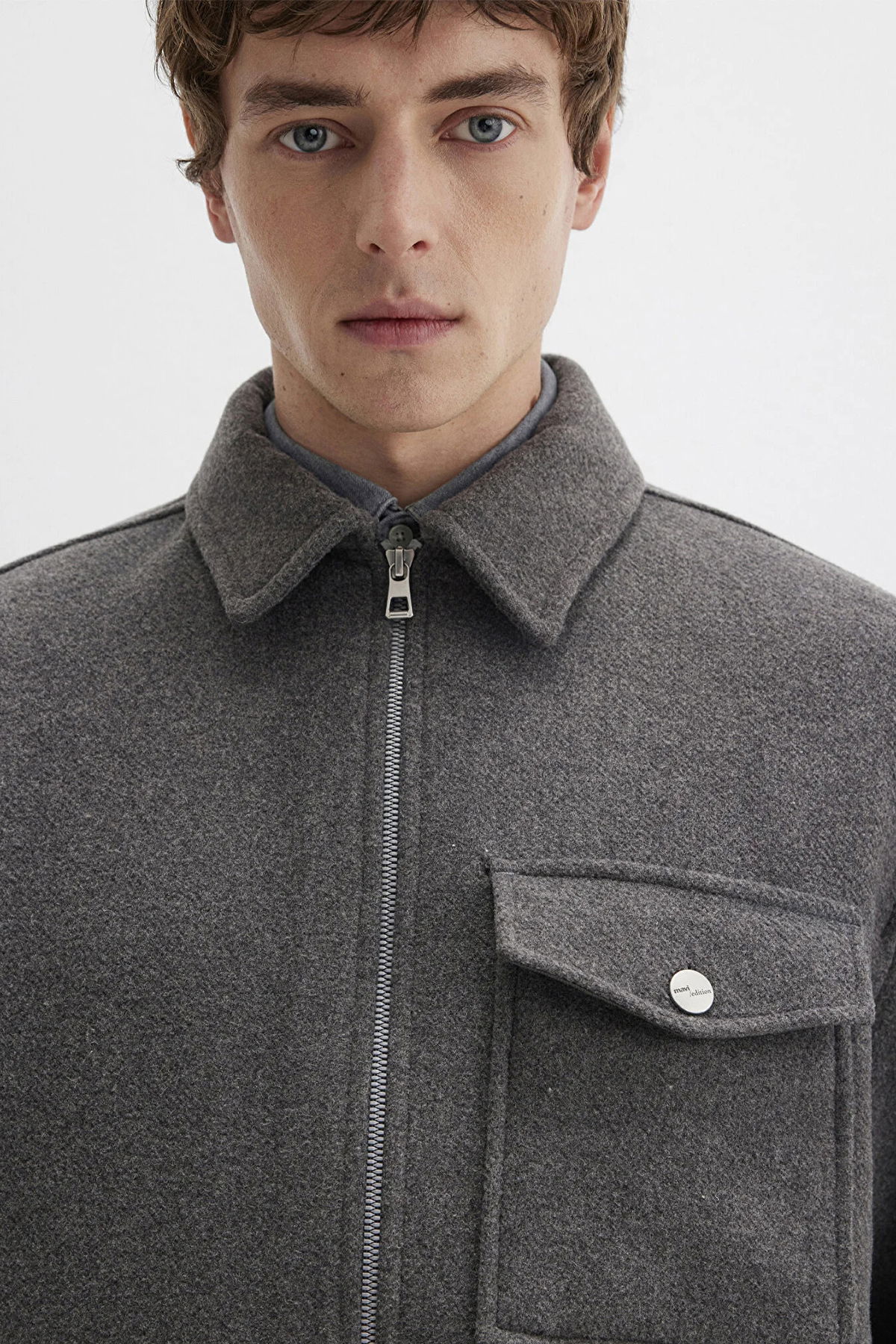 Mavi Erkek Yün Karışımlı Gömlek M0211804 Koyu Gri - 3