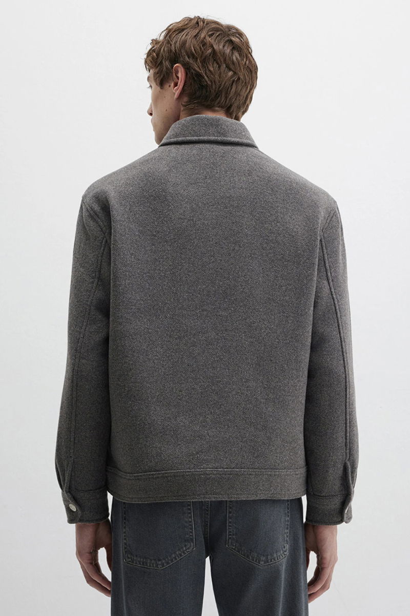 Mavi Erkek Yün Karışımlı Gömlek M0211804 Koyu Gri - 5