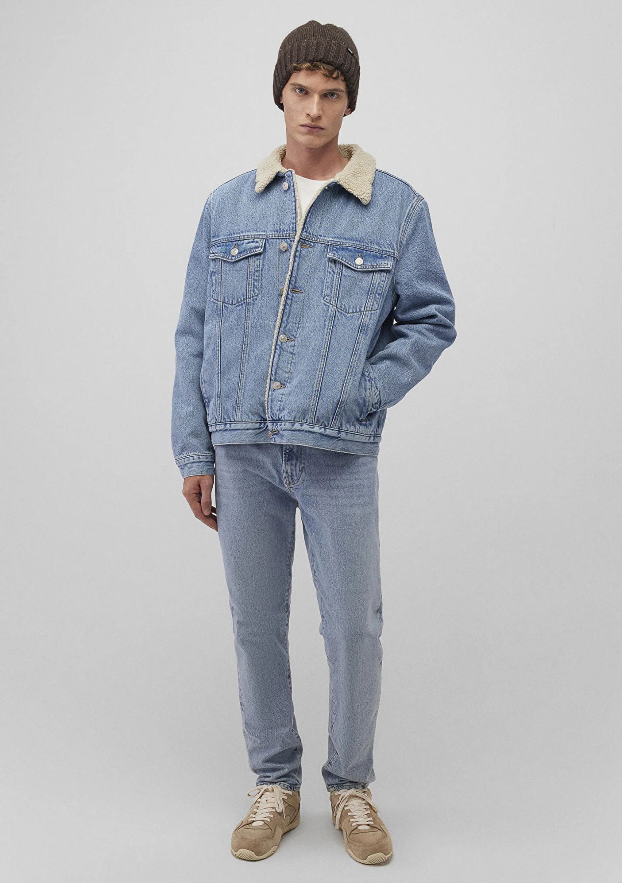 Mavi Erkek Zander Classic Denim Suni Kürklü Jean Ceket M0111214 Mavi - 2