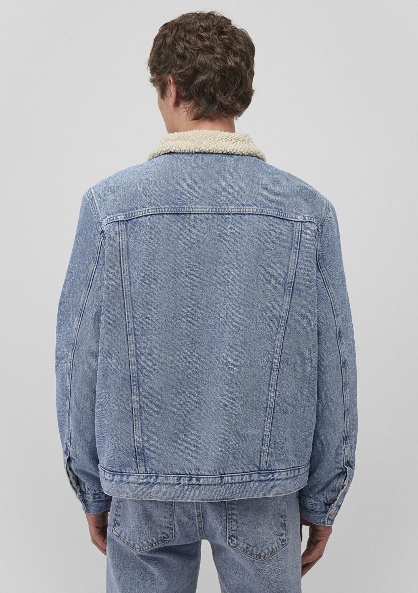 Mavi Erkek Zander Classic Denim Suni Kürklü Jean Ceket M0111214 Mavi - 4