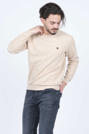 Metropolitan Erkek Bisiklet Yaka Sweatshirt 6240101 Bej - 1