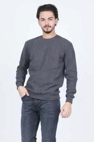 Metropolitan Erkek Bisiklet Yaka Sweatshirt 6240101 Füme 