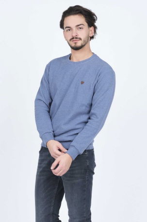 Metropolitan Erkek Bisiklet Yaka Sweatshirt 6240101 Indigo - 3