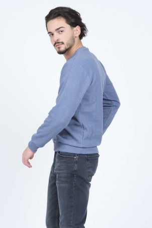 Metropolitan Erkek Bisiklet Yaka Sweatshirt 6240101 Indigo - 4