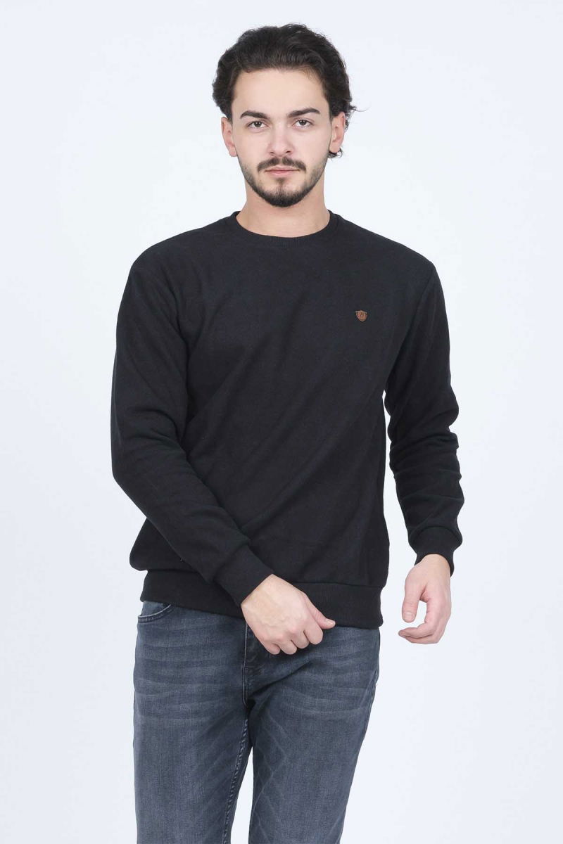 Metropolitan Erkek Bisiklet Yaka Sweatshirt 6240101 Siyah - 4