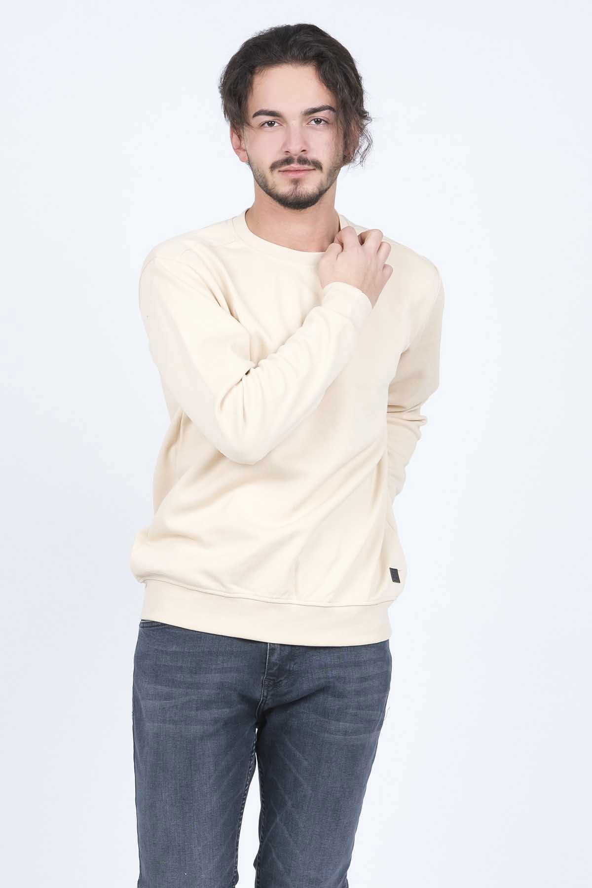 Metropolitan Erkek Bisiklet Yaka Sweatshirt 62422106 Bej - 3