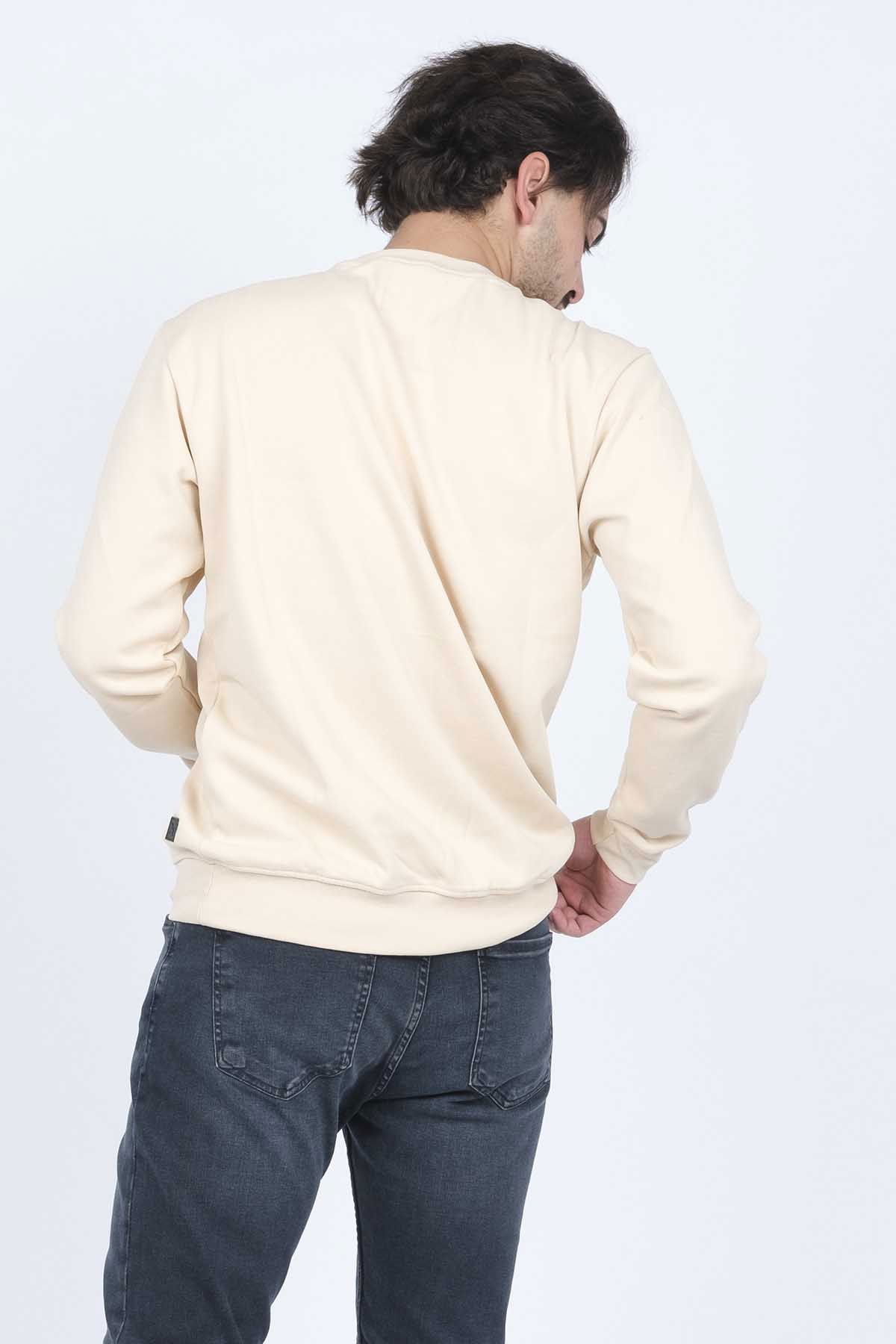Metropolitan Erkek Bisiklet Yaka Sweatshirt 62422106 Bej - 5