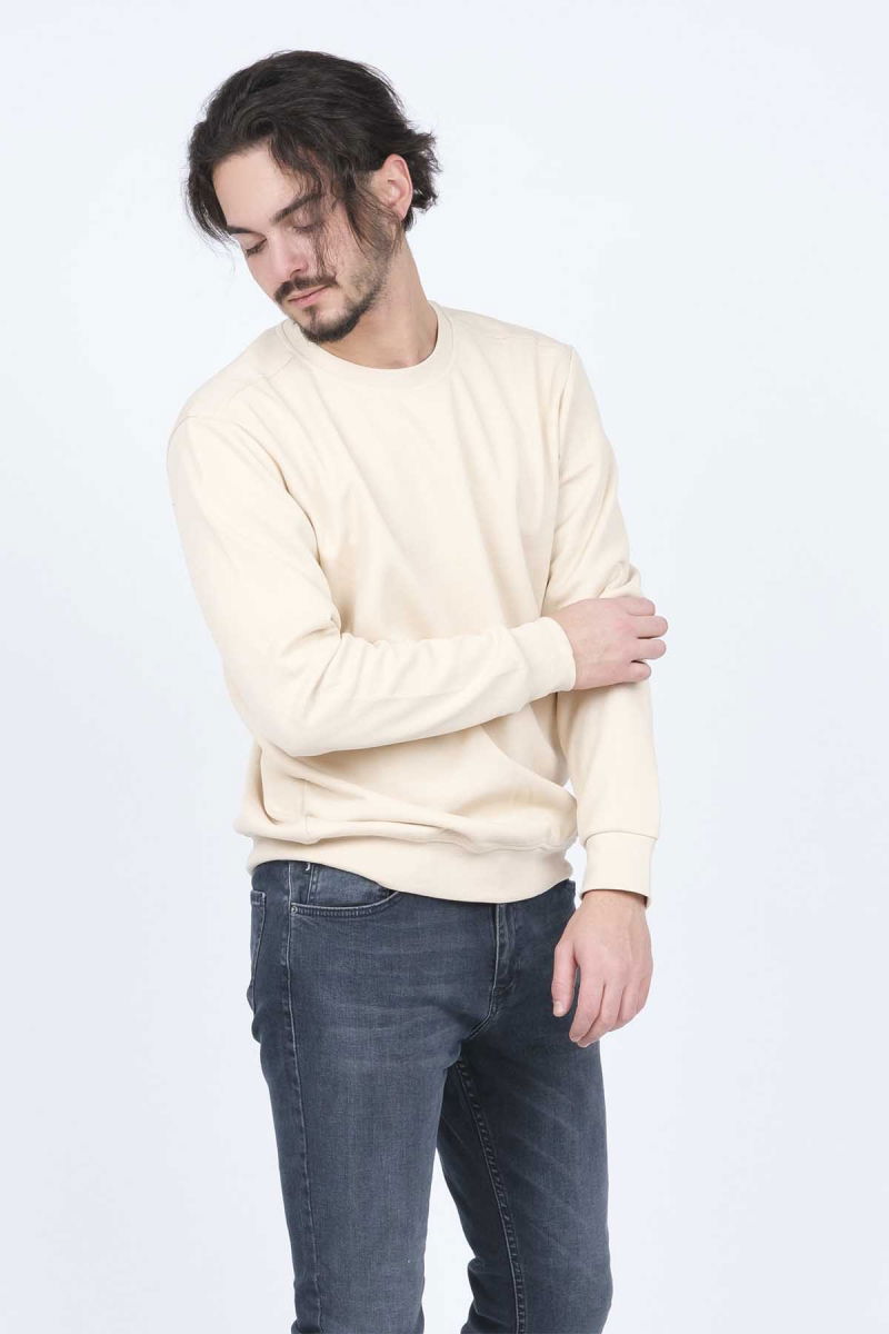 Metropolitan Erkek Bisiklet Yaka Sweatshirt 62422106 Bej - 6