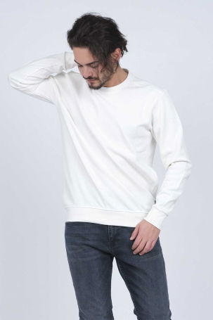 Metropolitan Erkek Bisiklet Yaka Sweatshirt 62422106 Beyaz 