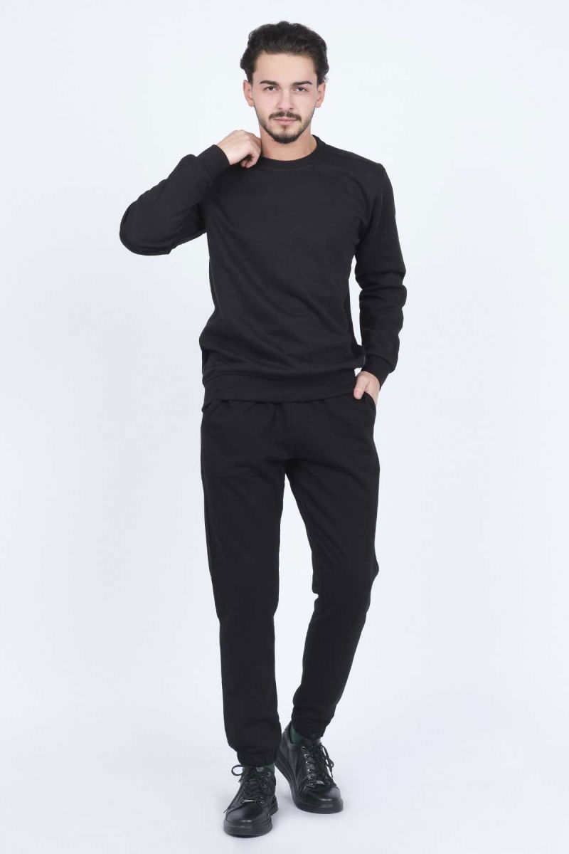 Metropolitan Erkek Bisiklet Yaka Sweatshirt 62422106 Siyah - 2