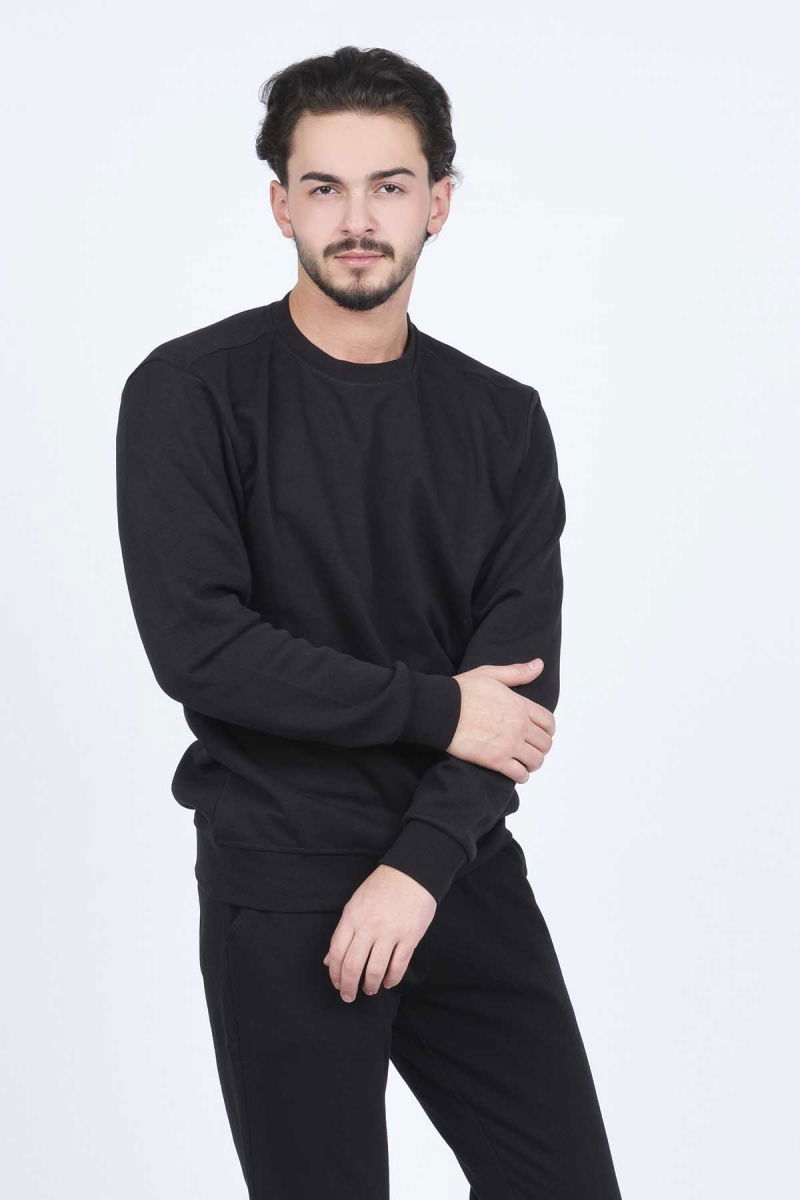 Metropolitan Erkek Bisiklet Yaka Sweatshirt 62422106 Siyah - 3