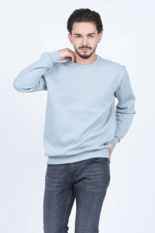 Metropolitan Erkek Bisiklet Yaka Sweatshirt 62422106 Turkuaz - 1