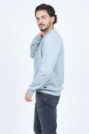 Metropolitan Erkek Bisiklet Yaka Sweatshirt 62422106 Turkuaz - 4