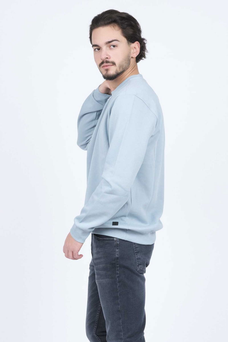 Metropolitan Erkek Bisiklet Yaka Sweatshirt 62422106 Turkuaz - 4