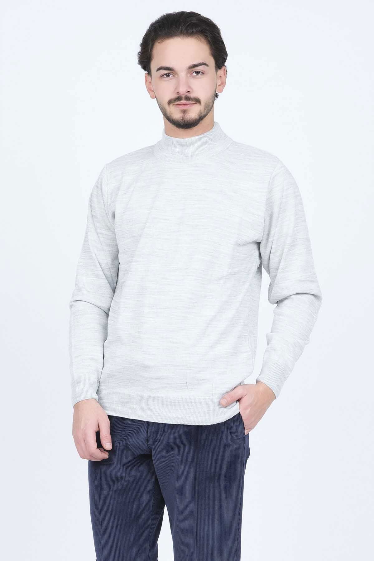 Metropolitan Erkek Yarım Balıkçı Triko Kazak 6241000 Gri - 3