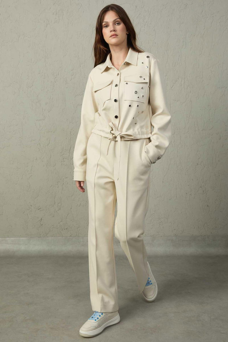 Mezzura Kadın Beli Lastikli İspanyol Paça Pantolon 1580 Taş - 2