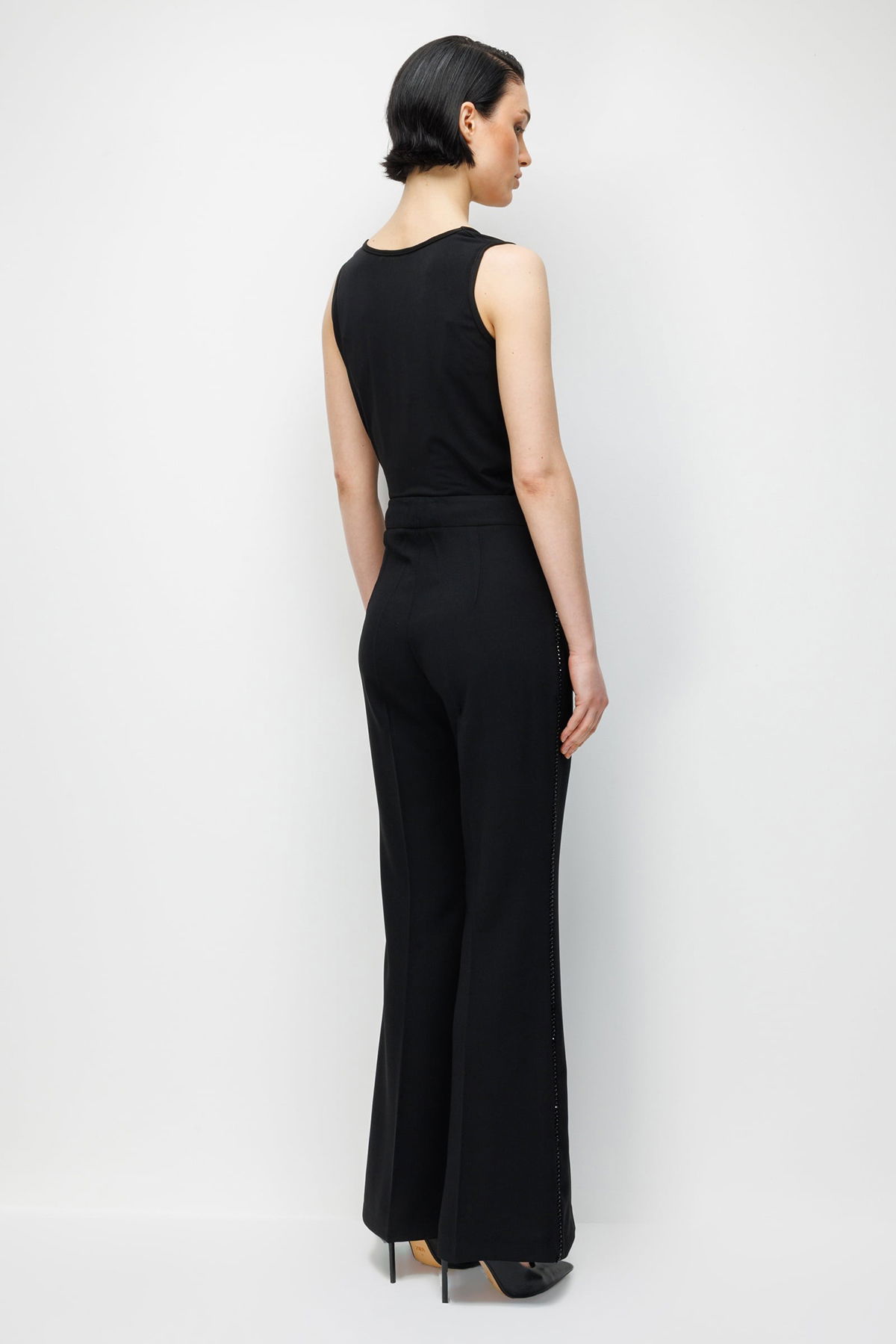 Moda İlgi Kadın Bol Paça Pantolon 5009 Siyah - 3