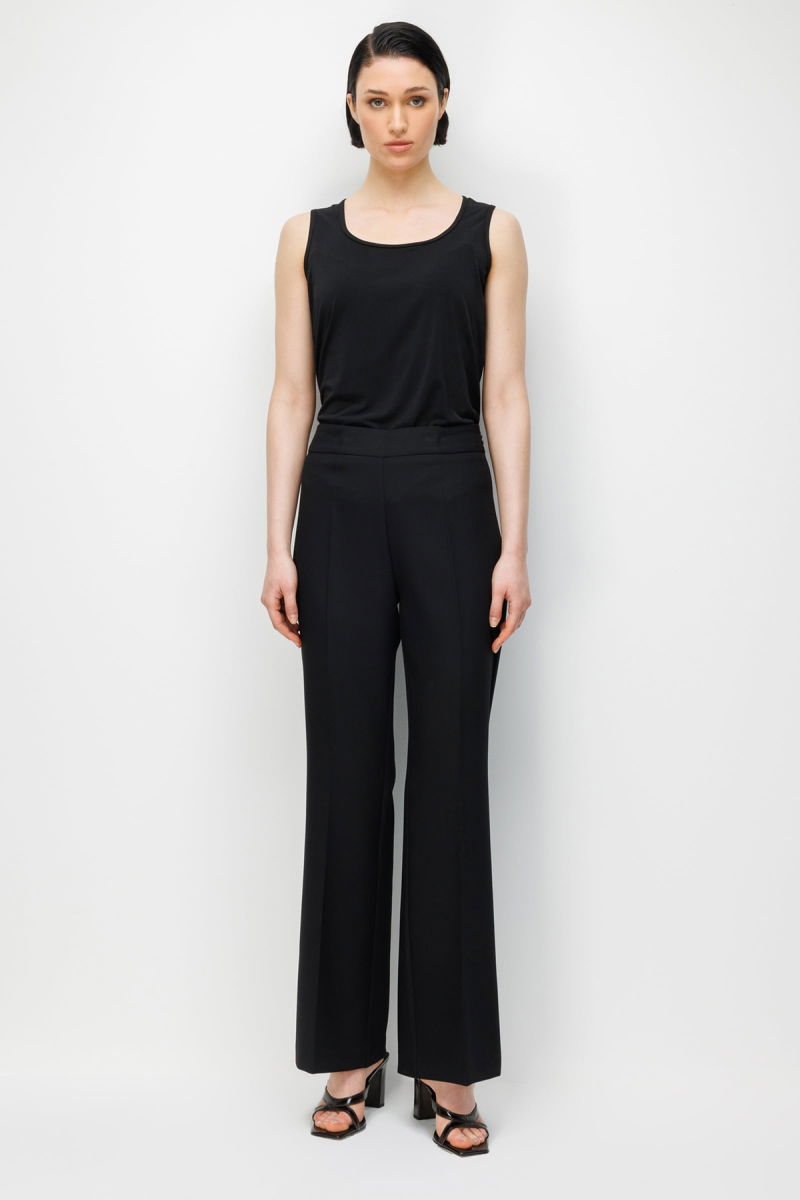 Moda İlgi Kadın İspanyol Paça Dokuma Pantolon 5012 Siyah - 3