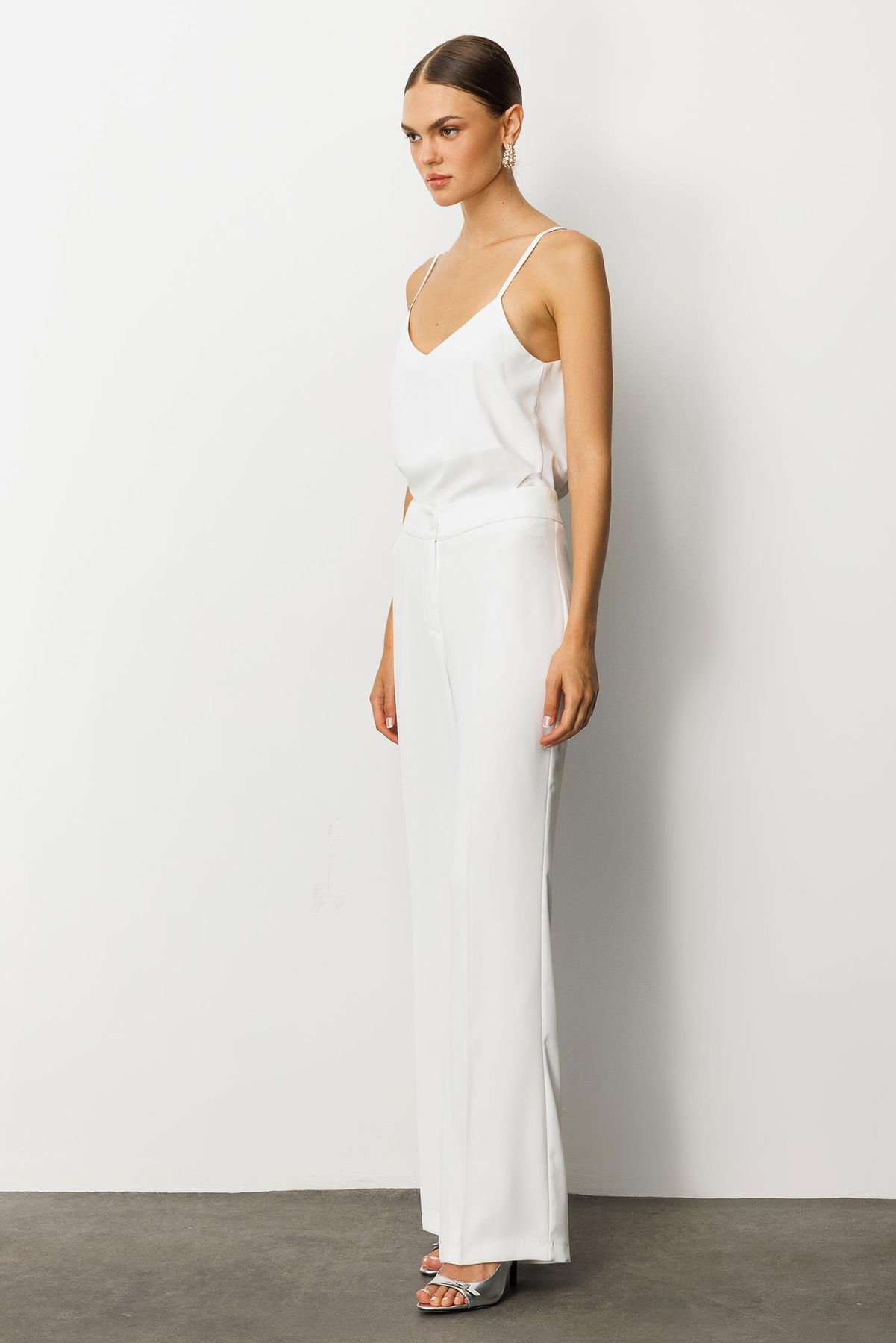 Moda İlgi Kadın Krep Pantolon 0007 Ekru - 4