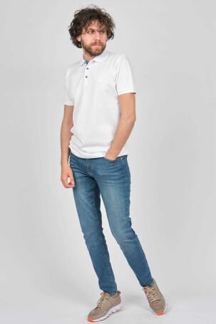 Neyir Erkek Polo Yaka T-Shirt 1340506 Beyaz - 2