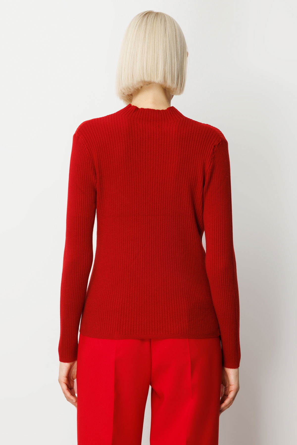 On Kadın Aksesuar Detaylı Triko Kazak 60346 Kırmızı - 4