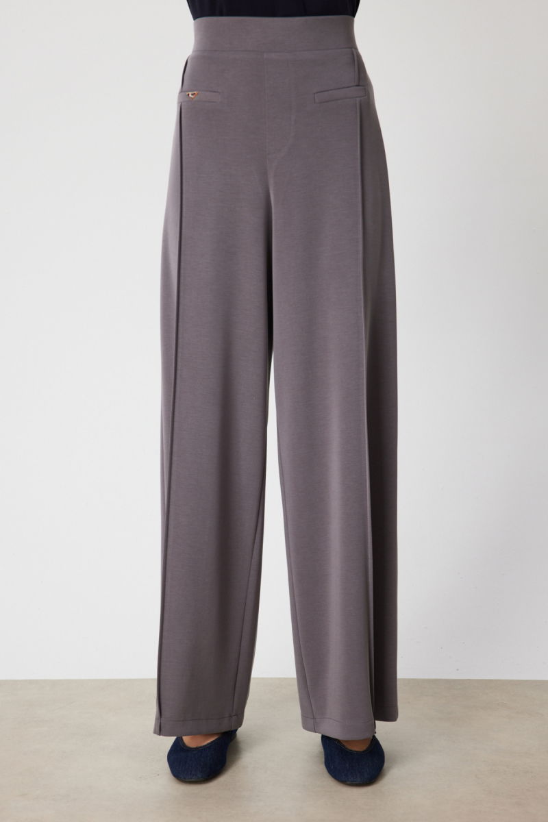 On Kadın Metal Aksesuarlı Bol Paça Eşofman Altı 74125 Antrasit - 3