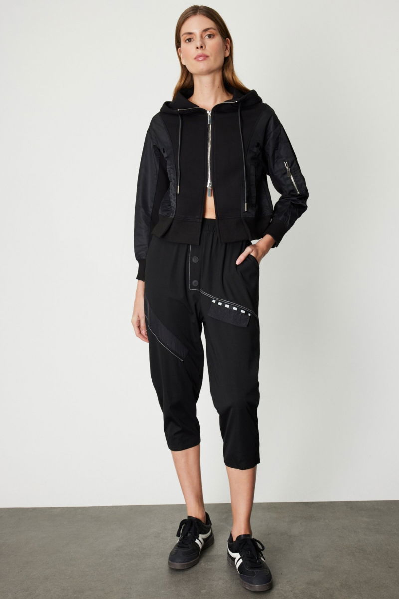 On Kadın Mix Kumaş Spor Mont 60713 Siyah - 3