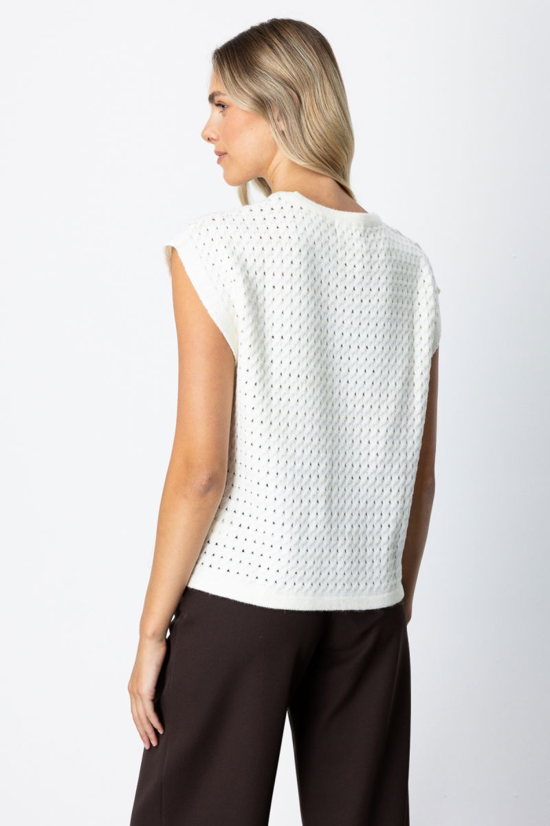 On Kadın Önü Bağlamalı Süveter 65337 Ekru - 4