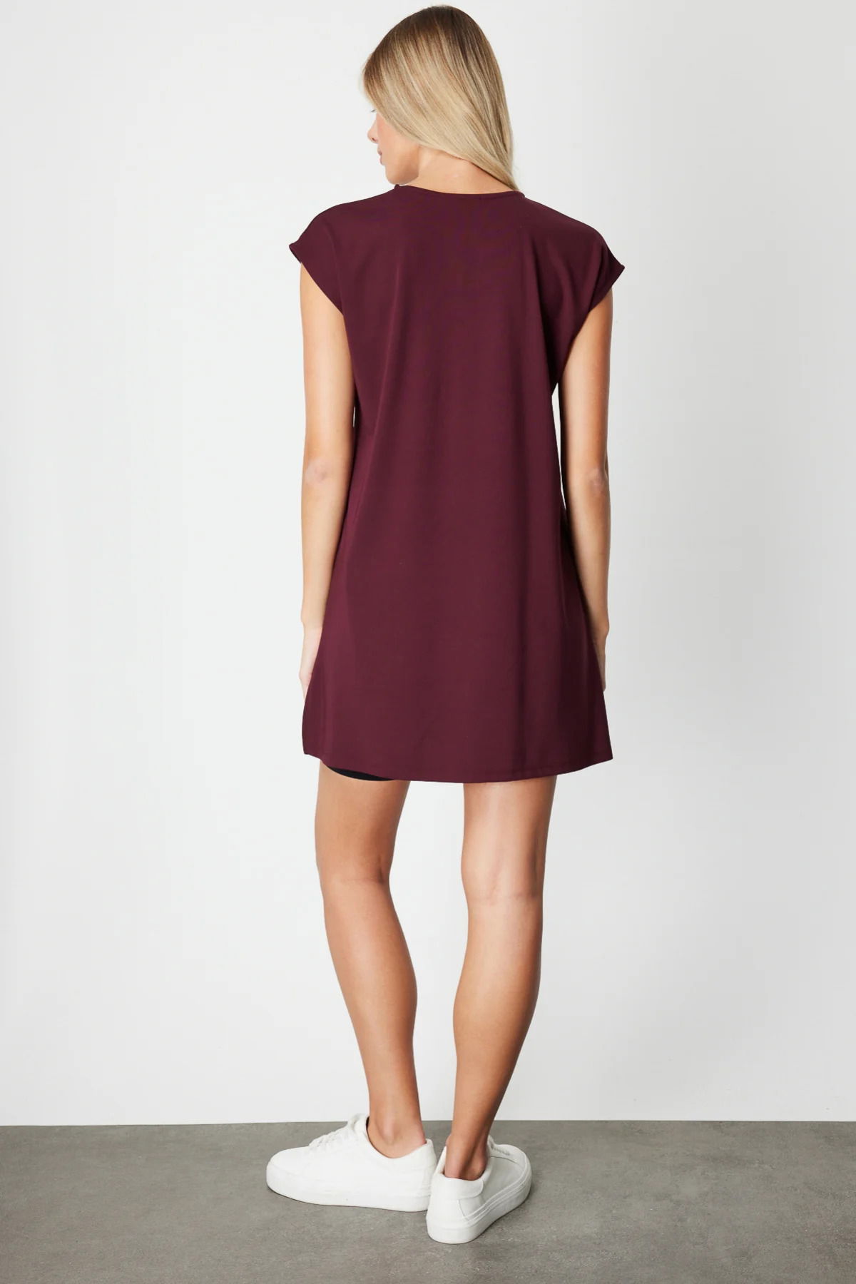 On Kadın Sıfır Yaka Basic Tunik 61419 Bordo - 4