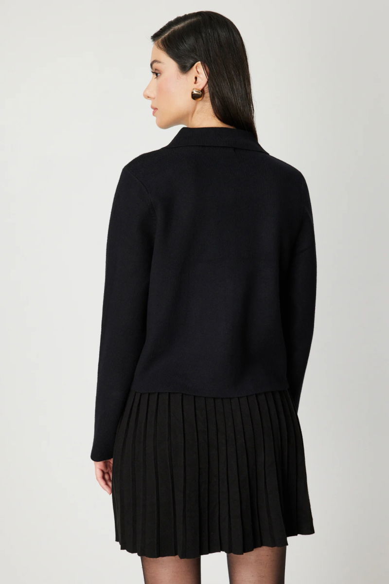 On Kadın Yıldız İşlemeli Torba Cepli Hırka 60926 Siyah - 5