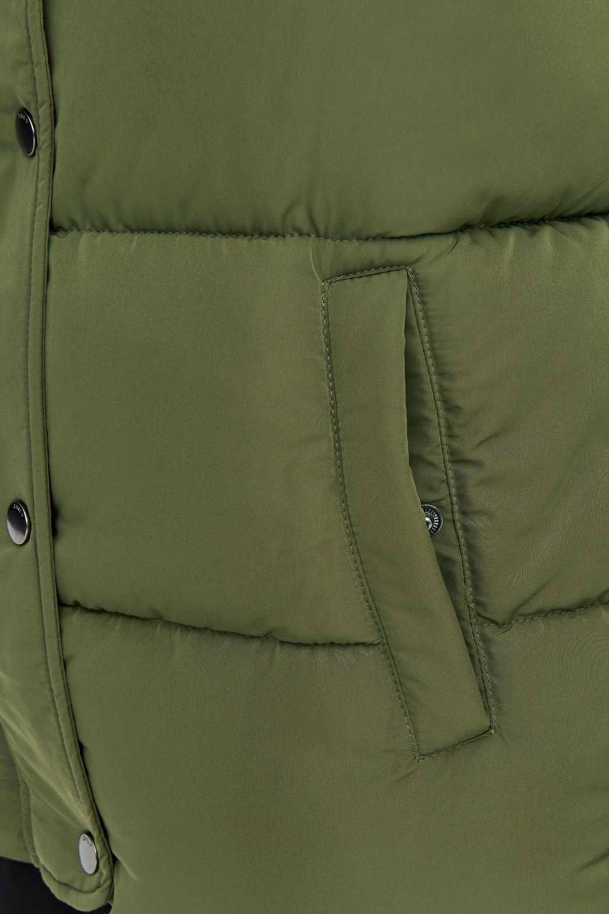 Only Kadın Cool Puffer Şişme Mont 65515196546 Haki - 5