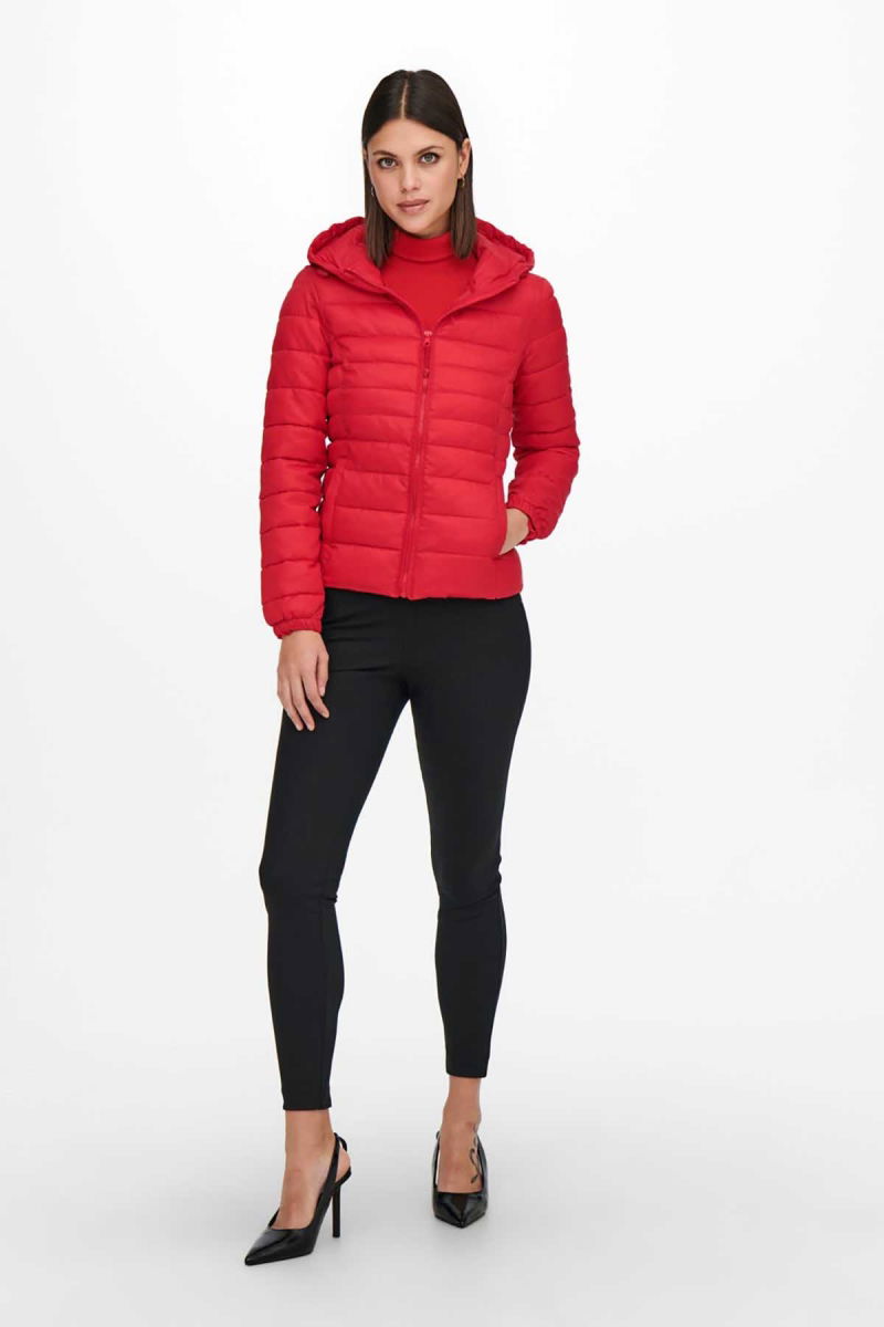 Only Kadın Kapüşonlu Kısa Kapitone Mont 65515156569 Kırmızı - 2
