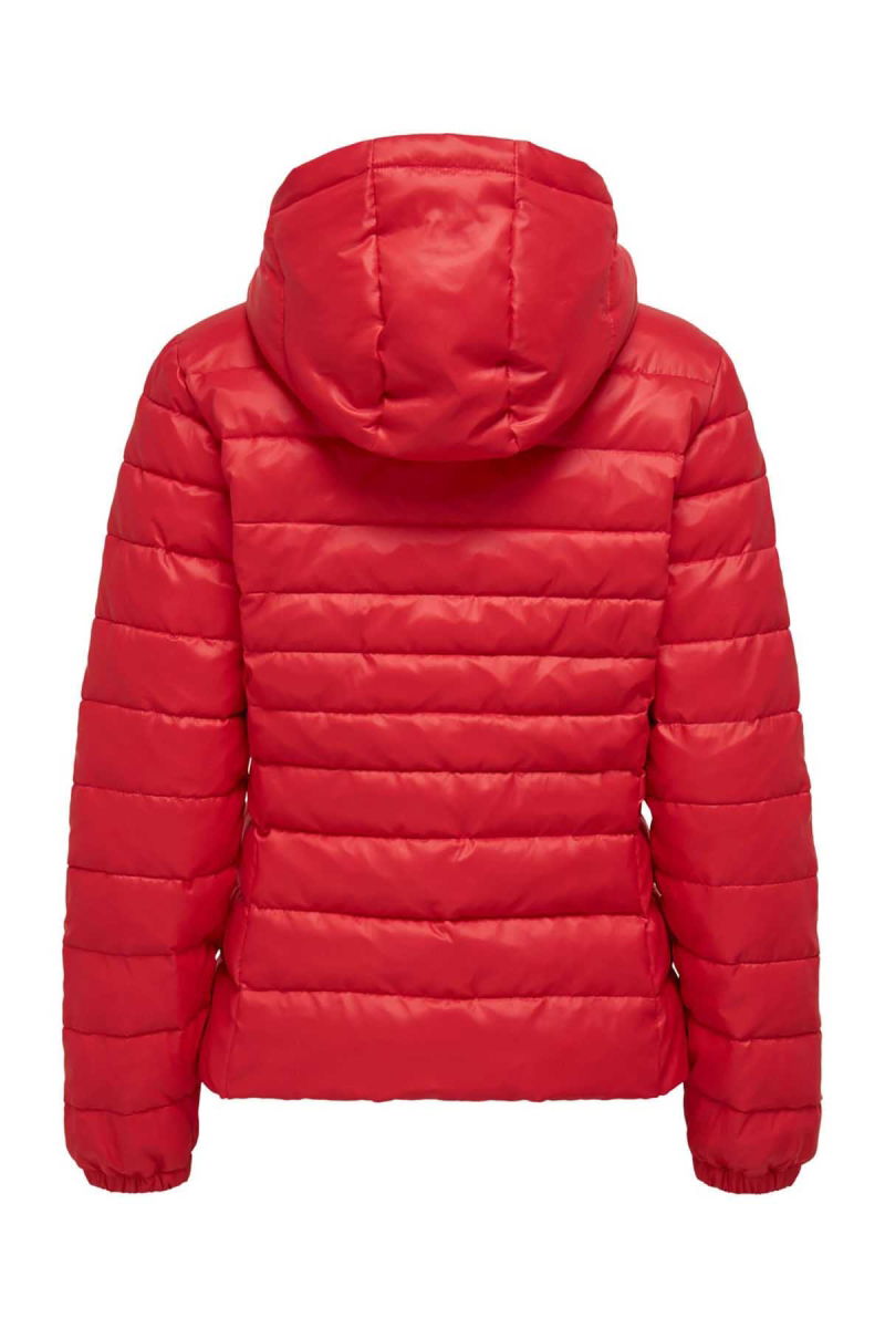 Only Kadın Kapüşonlu Kısa Kapitone Mont 65515156569 Kırmızı - 7