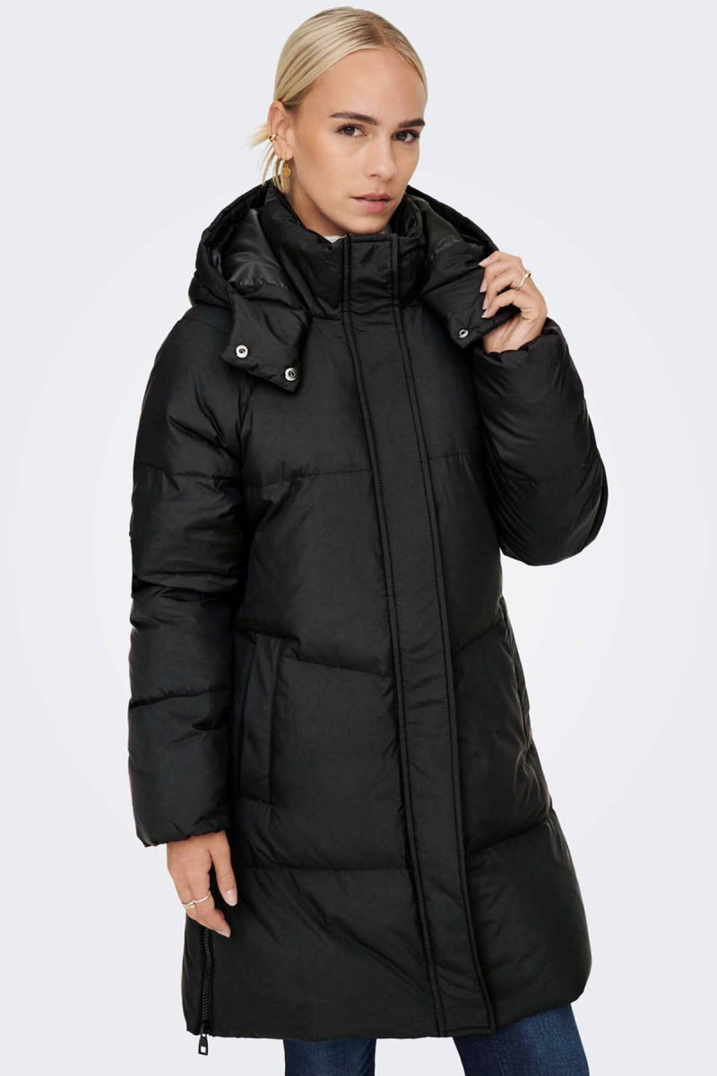 Only Kadın Kuş Tüyü Dolgulu Uzun Kaban 65515270623 Siyah - 3