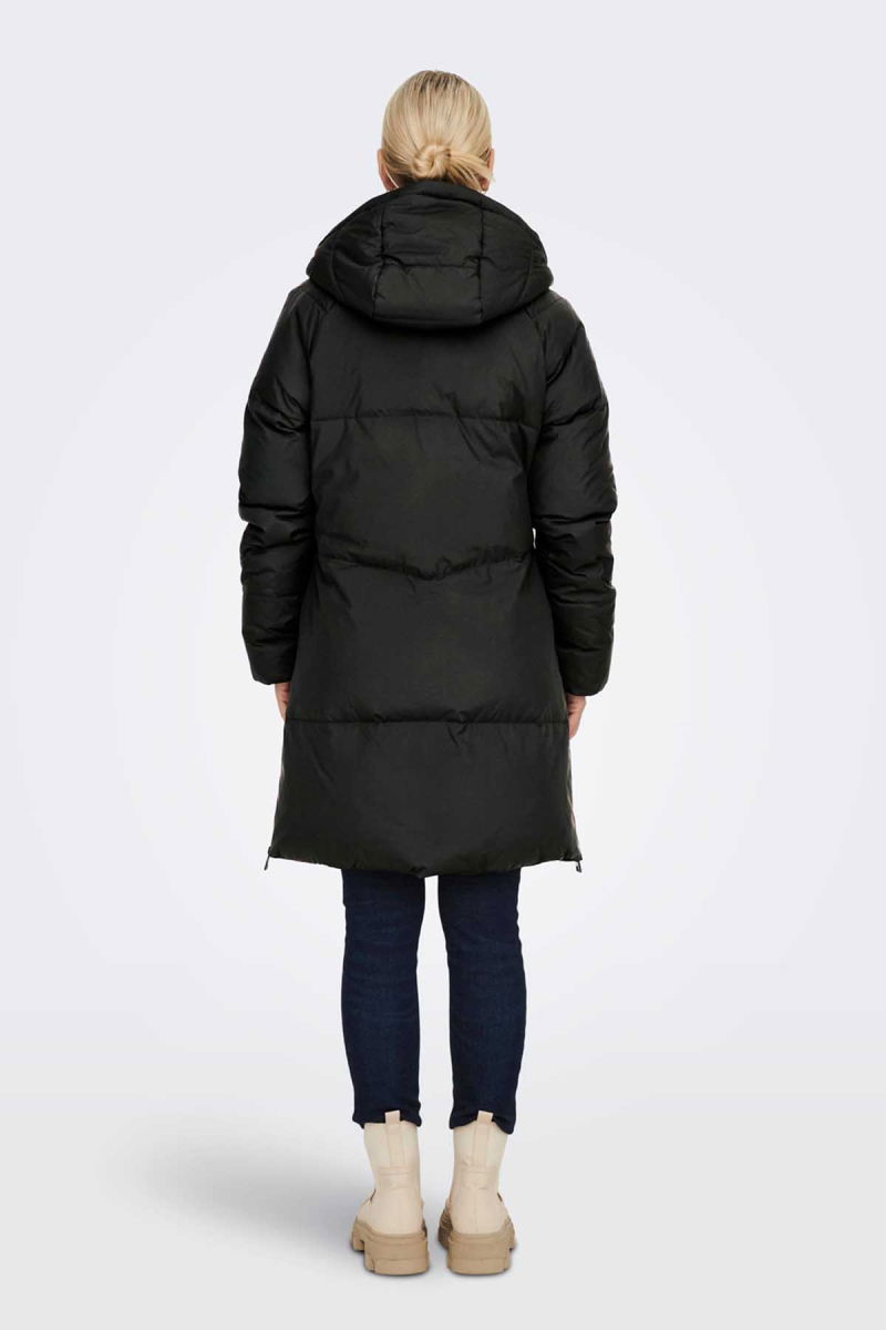 Only Kadın Kuş Tüyü Dolgulu Uzun Kaban 65515270623 Siyah - 5
