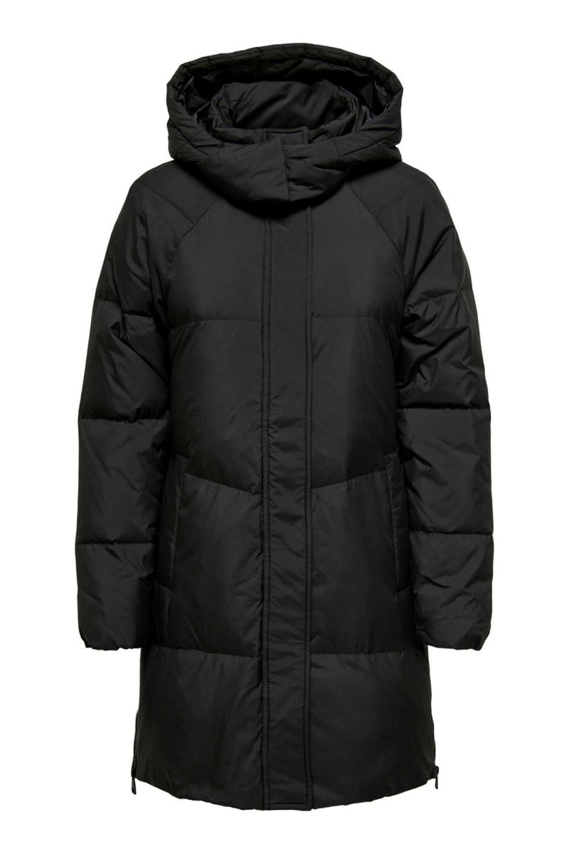 Only Kadın Kuş Tüyü Dolgulu Uzun Kaban 65515270623 Siyah - 6