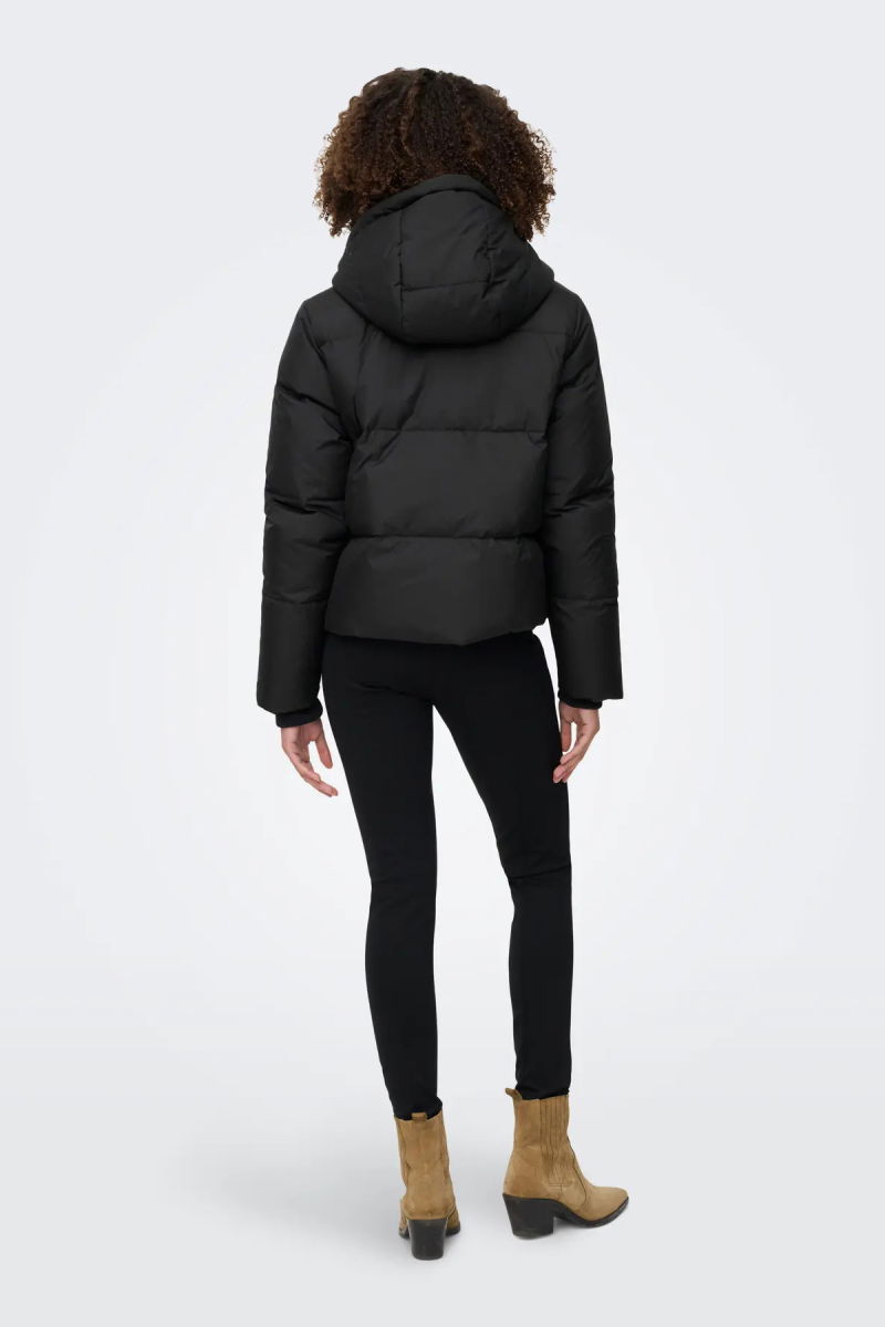 Only Kadın Onlalıce Kapüşonlu Kuş Tüyü Dolgulu Şişme Mont 15316455 Siyah - 4