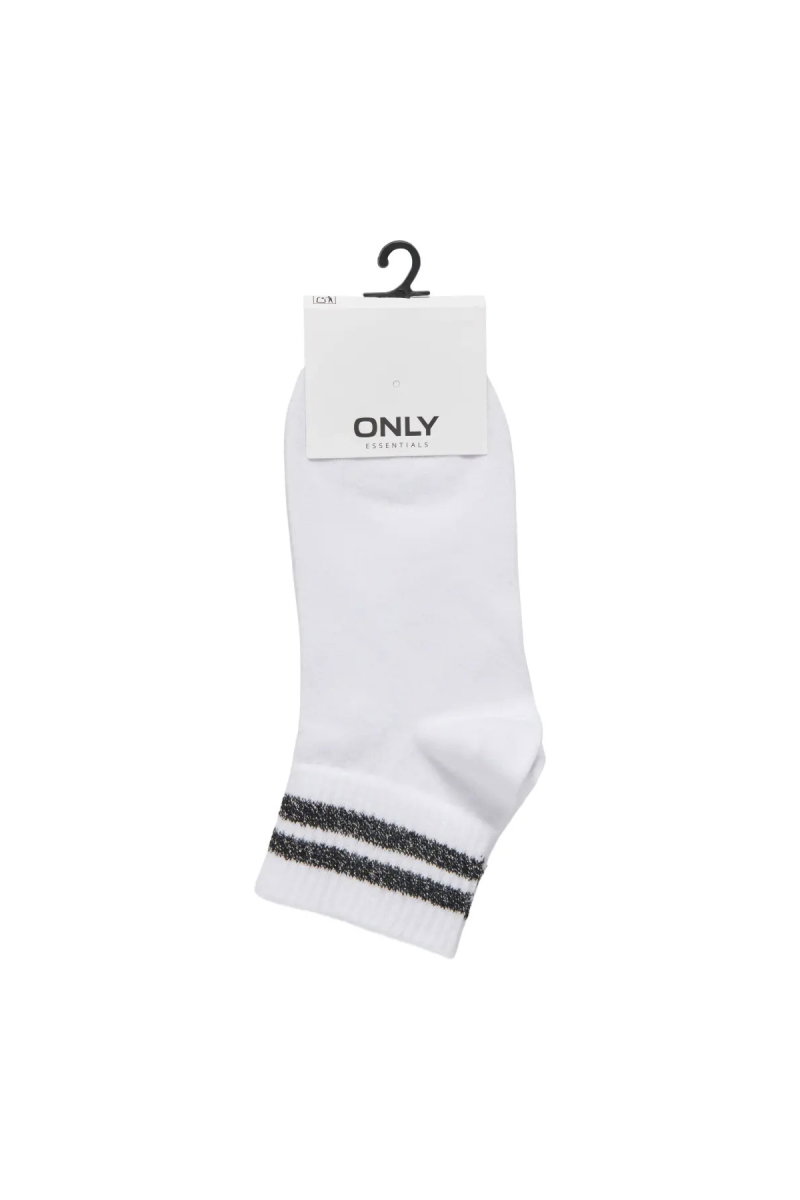 Only Kadın Onlallegra Pamuklu Bilek Boy Çorap 15371128 Beyaz-Siyah - 2