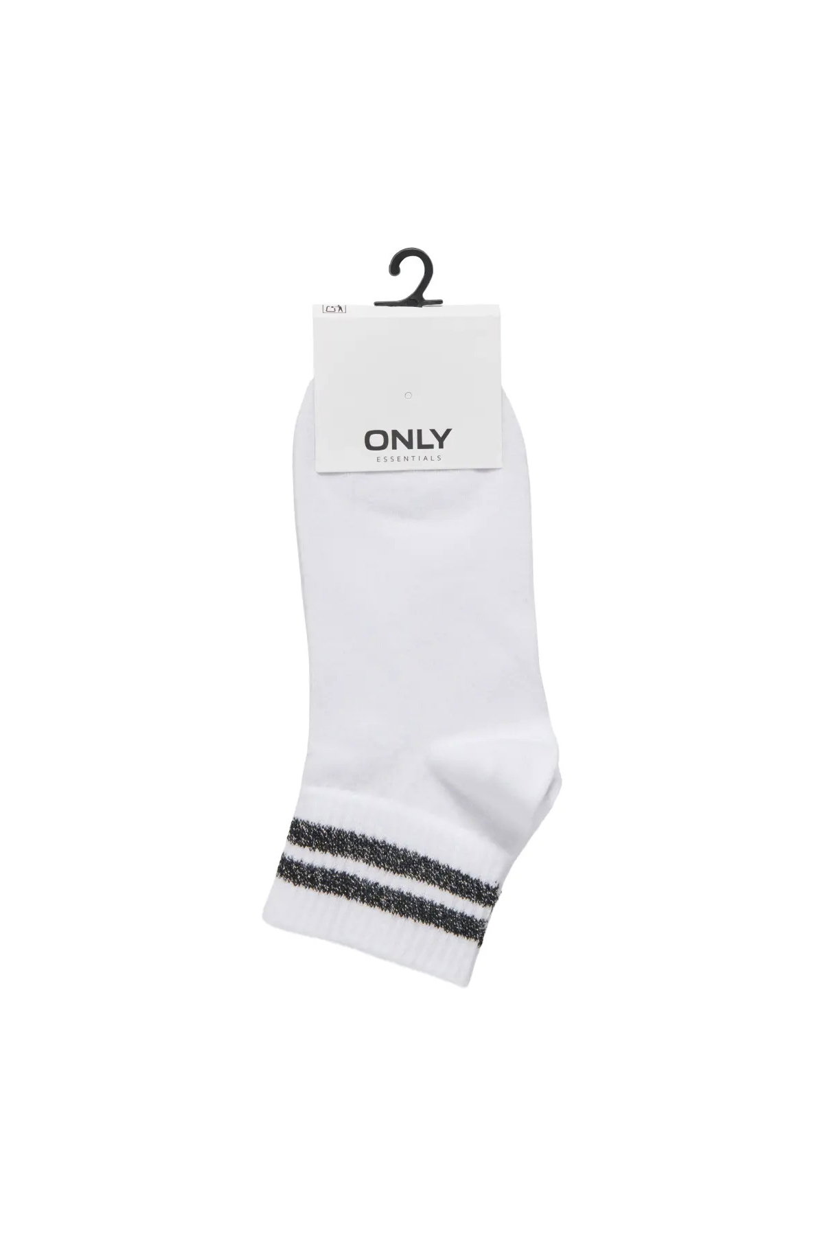 Only Kadın Onlallegra Pamuklu Bilek Boy Çorap 15371128 Beyaz-Siyah - 2