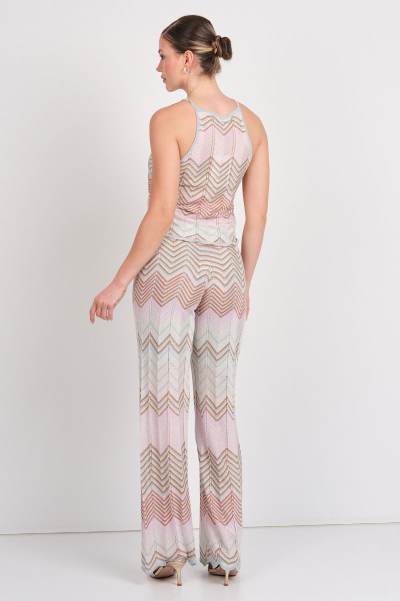 Only Kadın Onlalvıra Beli Lastikli Simli Örme Pantolon 15344393 Lila - 4