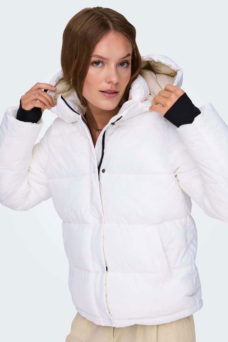 Only Kadın Onlann Kapüşonlu Mont 15287909 Beyaz - Only
