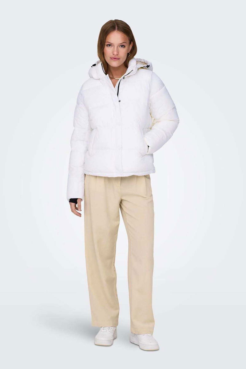 Only Kadın Onlann Kapüşonlu Mont 15287909 Beyaz - 2