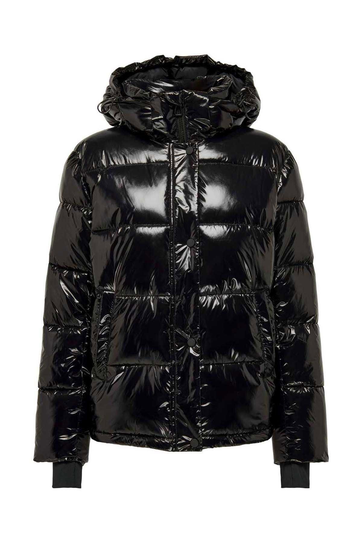 Only Kadın Onlannlouis Kapüşonlu Şişme Mont 15287919 Siyah - 7