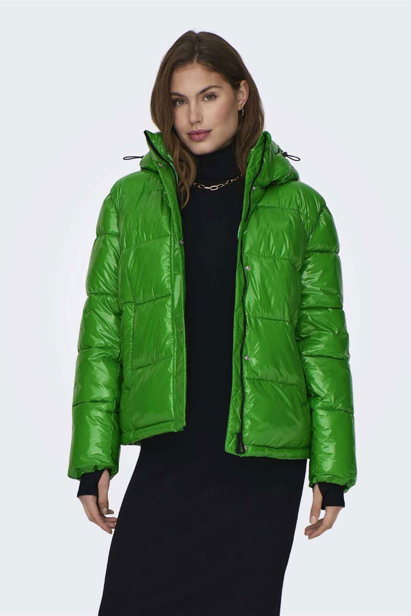 Only Kadın Onlannlouis Kapüşonlu Şişme Mont 15287919 Yeşil - 3