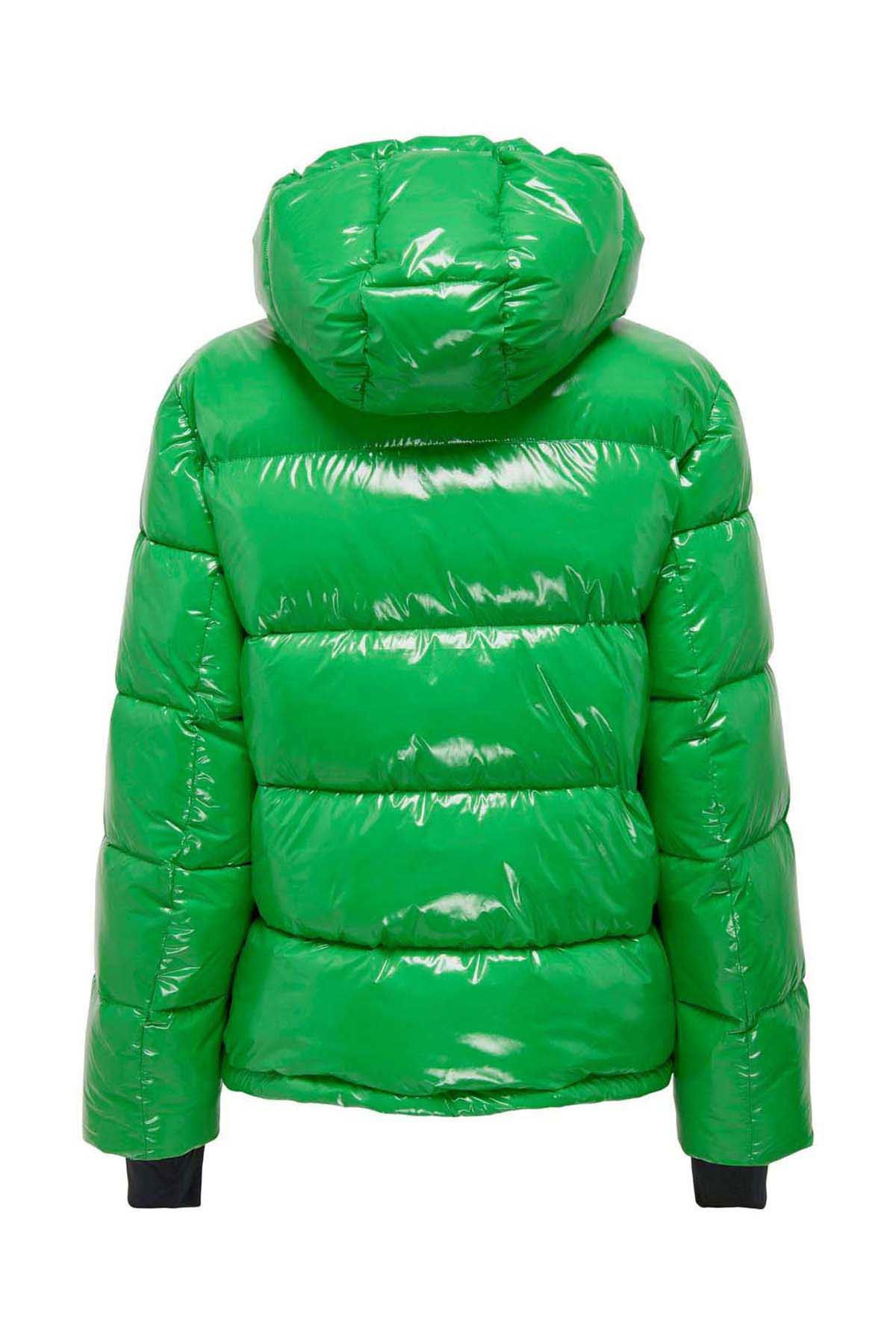 Only Kadın Onlannlouis Kapüşonlu Şişme Mont 15287919 Yeşil - 8
