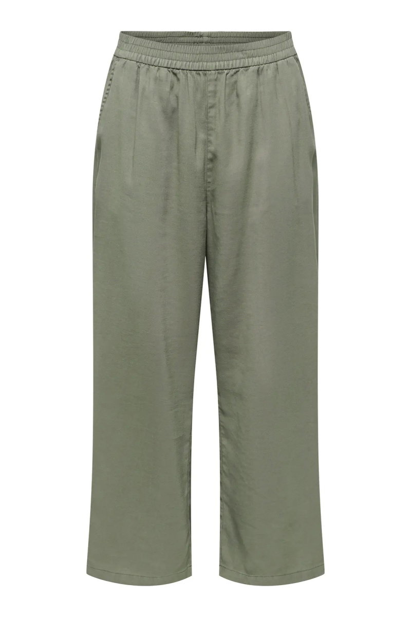 Only Kadın Onlarıs Beli Lastikli Bilek Boy Pantolon 15364124 Haki - Only