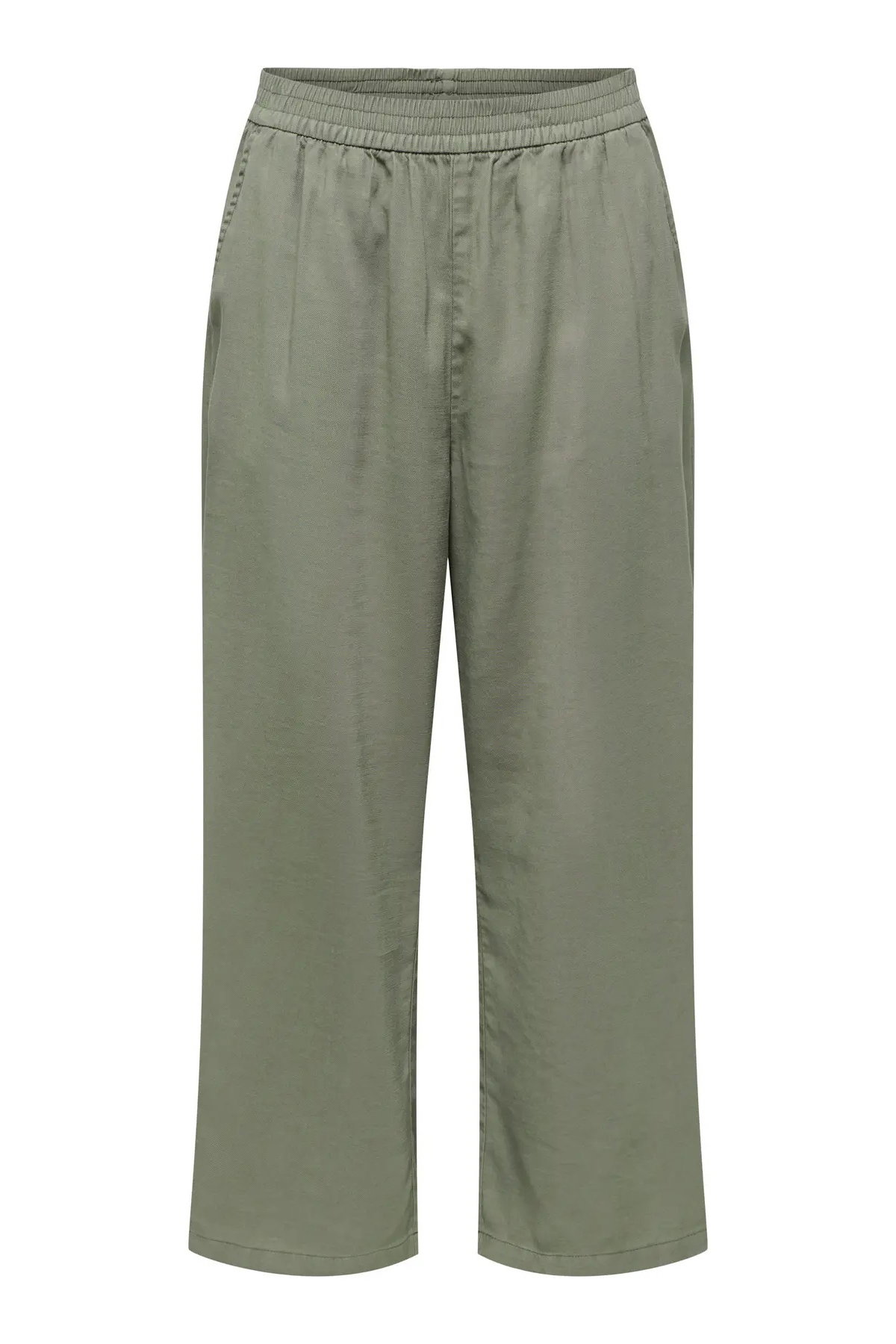 Only Kadın Onlarıs Beli Lastikli Bilek Boy Pantolon 15364124 Haki - 1
