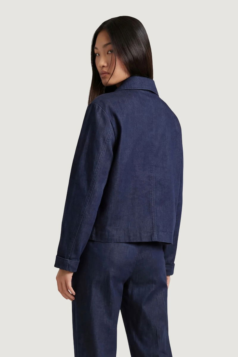 Only Kadın Onlashby Çift Cepli Düğmeli Jean Ceket 15364598 Koyu Mavi - 3