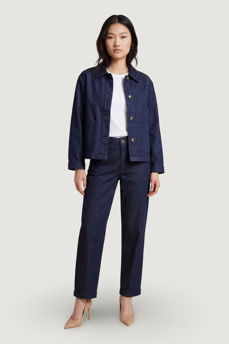 Only Kadın Onlashby Düz Kesim Duble Paça Jean Pantolon 15364600 Koyu Mavi - Only